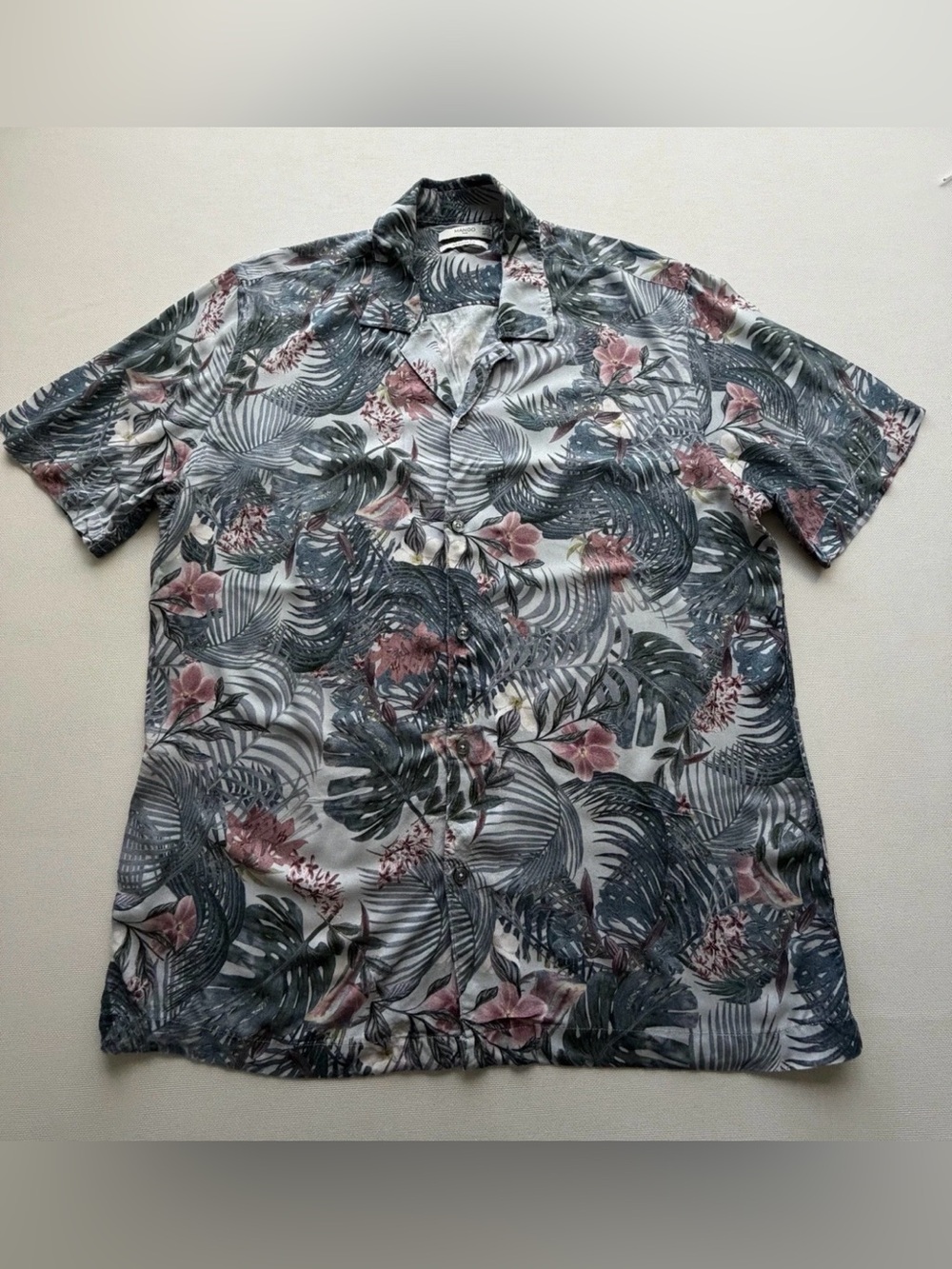Mango Tropical Floral Button-Down Shirt